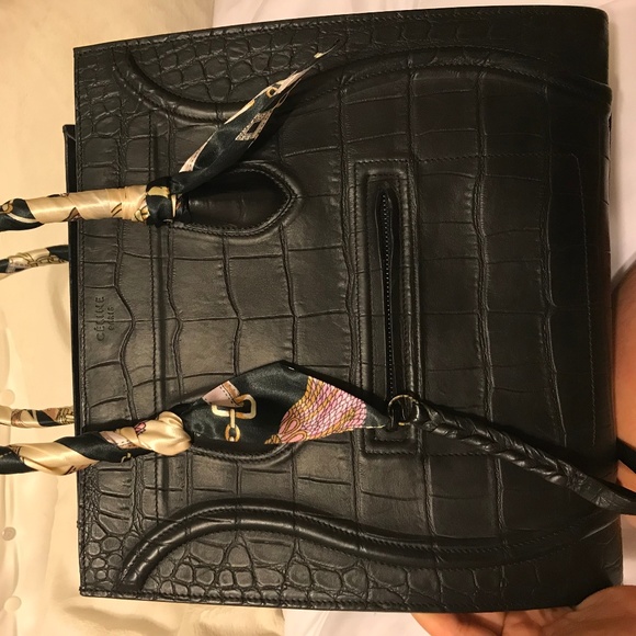 AUTHENTIC Celine Phantom CROC EMBOOSED - Picture 1 of 8